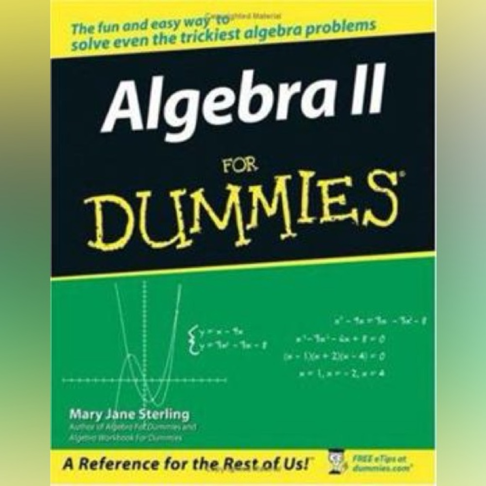 Great condition algebra 2 for Dummies book
High school math lessons learning